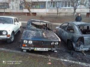 згоріли автівки