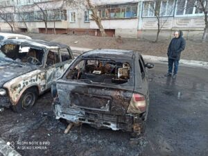 згоріли автівки