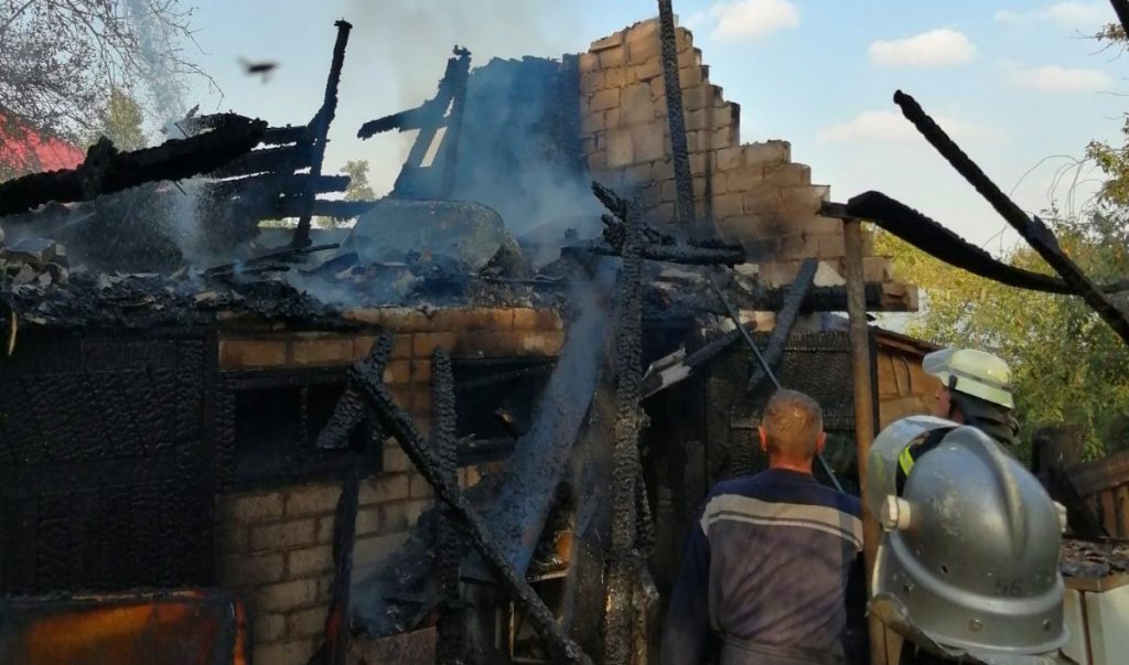 Пожежа господарчої будівлі в с. Требухів