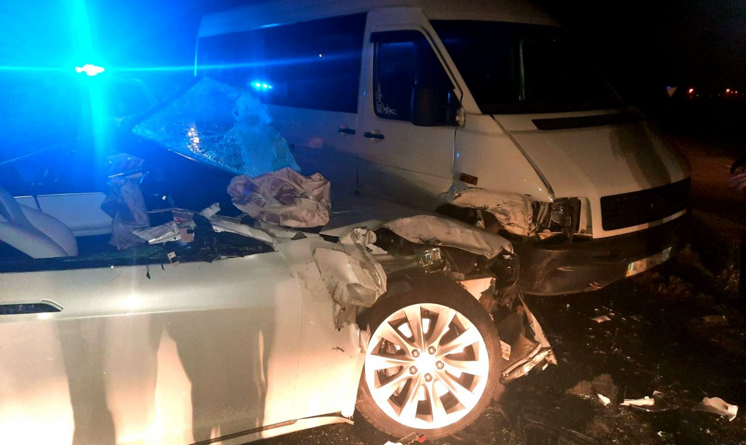 ДТП Tesla Volkswagen LT MAN