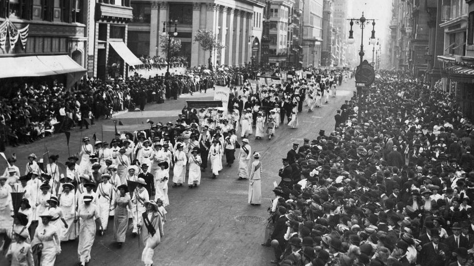 Демонстрація суфражисток у США. Нью-Йорк, 1913 рік