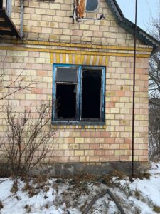 підпалена хата в Рожнах