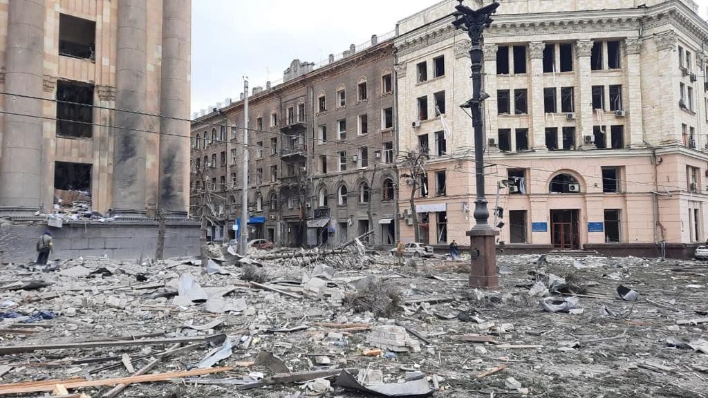 Хароків, зруйновані будинки