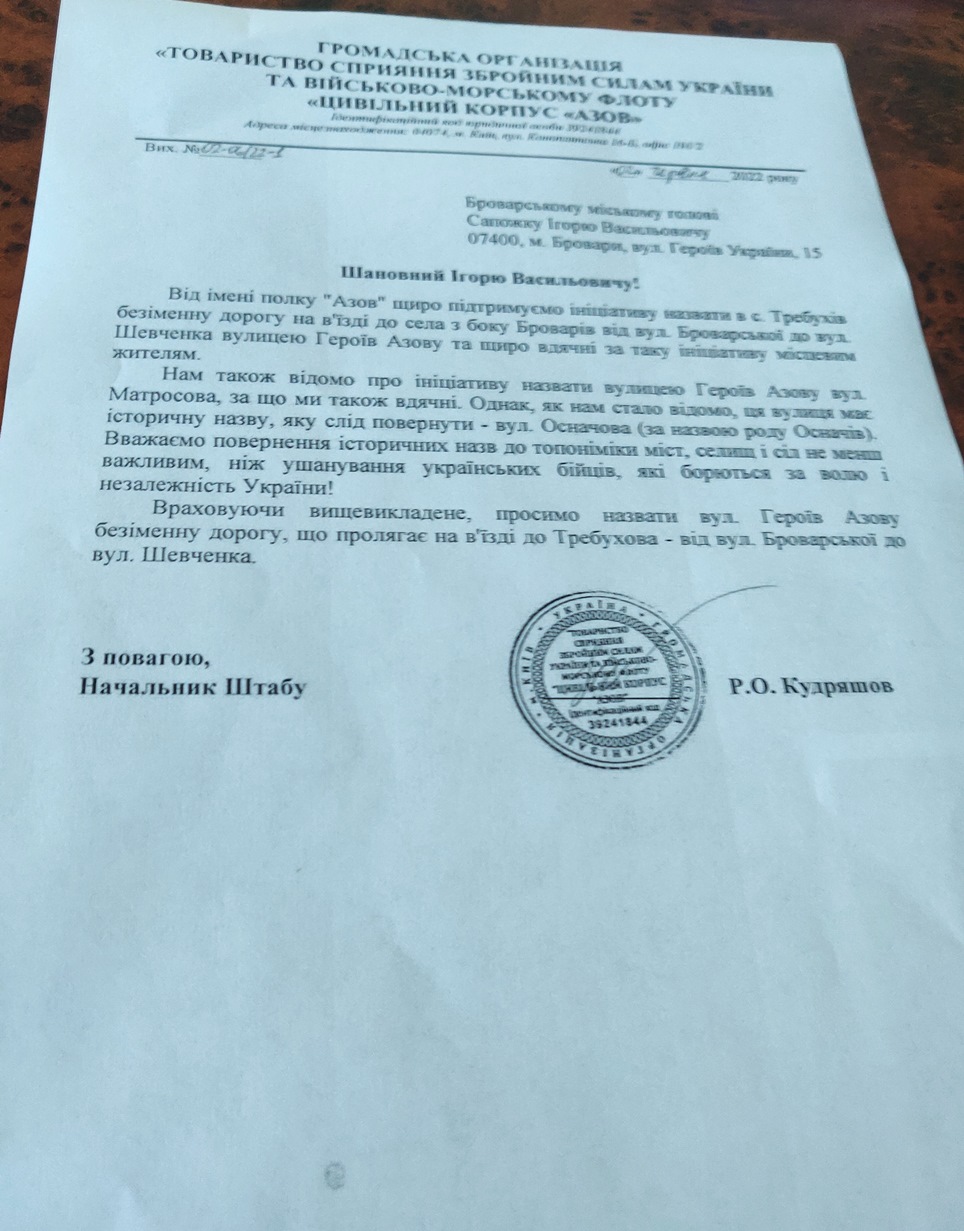 перейменування в Требухові